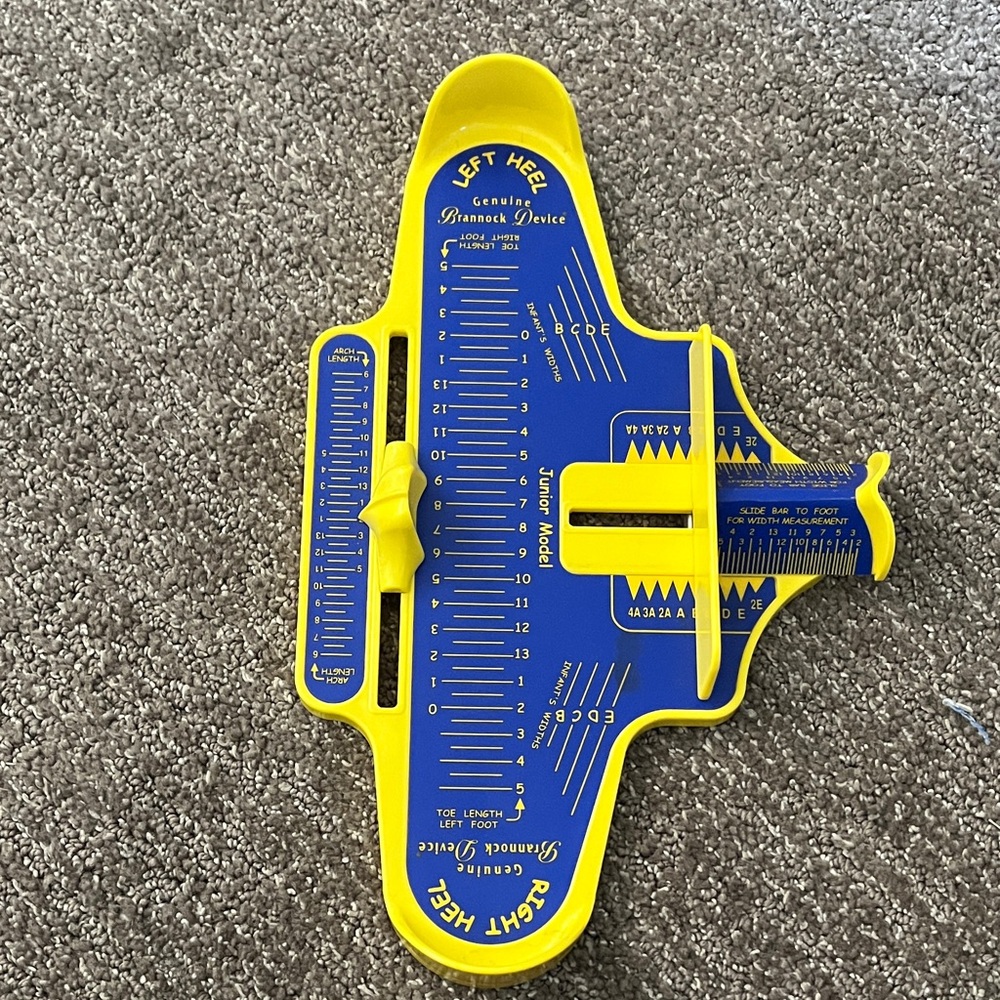 Yellow and Blue Brannock Device